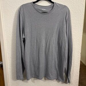 Old Navy Long Sleeve Crew-Neck T-Shirt – Gray – Men’s Large – Layering Tee